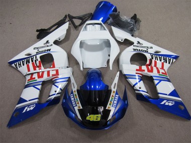 Loja Carenagem Moto Yamaha R6 98-02 - Branco Azul Fiat 46