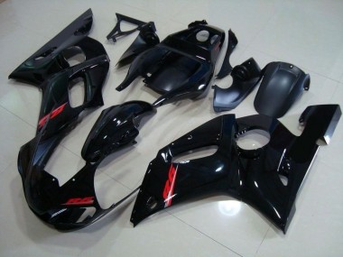 Loja Carenagem & Plástico Moto Yamaha R6 98-02 - Preto Brilhante Vermelho Decalques