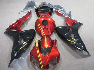 Loja Injeção Kit Carenagem Honda CBR 1000RR 06-07 - Preto Vermelho Amarelo