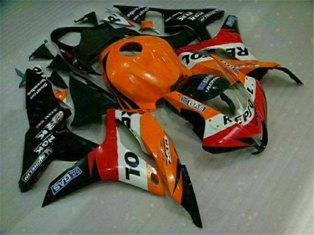 Loja Injeção Kit Carenagem Honda CBR 600RR 07-08 - Laranja Preto Repsol