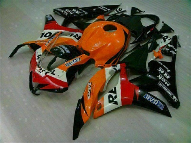 Loja Injeção Kit Carenagem Honda CBR 600RR 07-08 - Laranja Preto Repsol