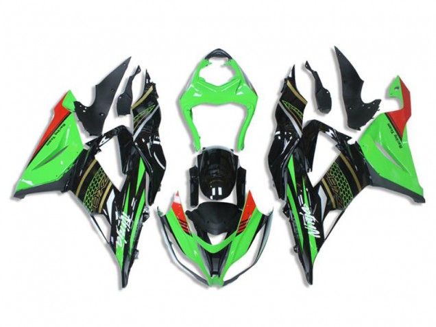 Loja Kit Carenagem Moto Kawasaki EX650 17-19 - Verde Preto