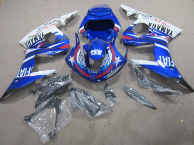 Loja Kit Carenagem Moto Yamaha R6 03-05 - Azul Branco Motul Fiat