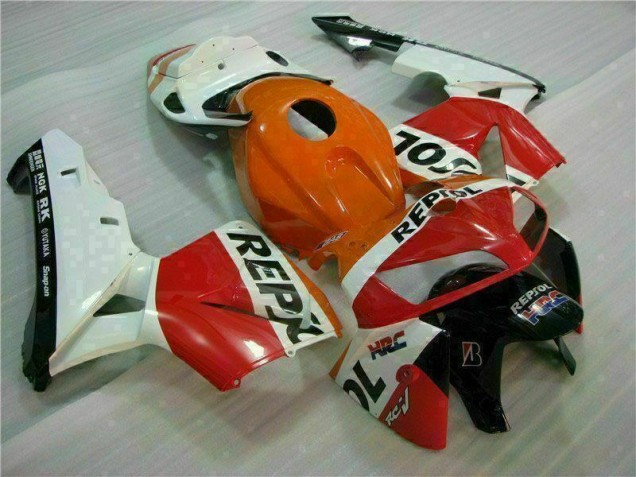 Loja Kit Completo Carenagem Moto Honda CBR 600RR 05-06 - Laranja Preto Repsol