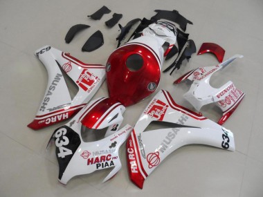 Loja Kits Carenagem Moto Honda CBR 1000RR 08-11 - Branco Vermelho HARC Pro PIAA 634