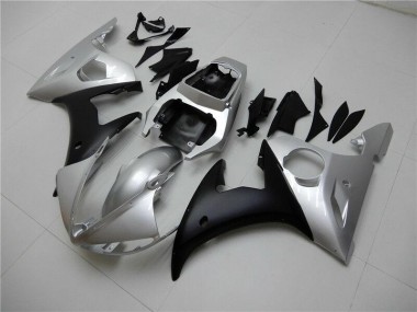 Loja Kits Carenagem Moto Yamaha R6 03-05 - Prata Preto