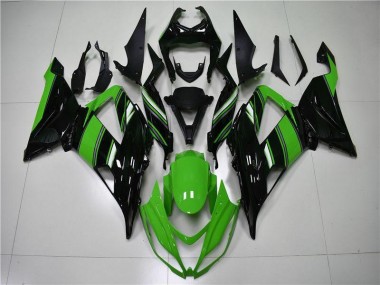 Loja Moto Plásticos Kawasaki ZX6R 13-18 - Verde Preto