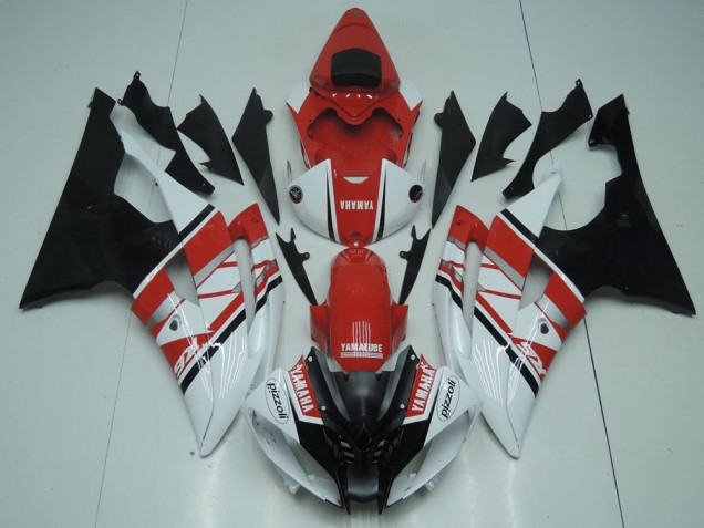 Loja Moto Plásticos Yamaha R6 08-16 - Vermelho Branco Preto